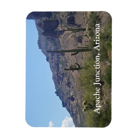 Saguaros und Berge Magnet (Vertikal)