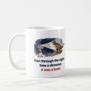 Sah einen Dinosaurier Es war ein Busch Lustiger Ul Kaffeetasse