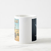 Sahara Black Light DJ Cactus Cartoon Kaffeetasse (Mittel)