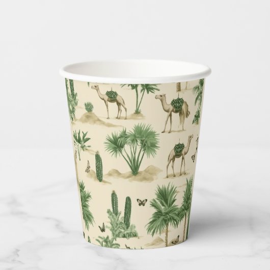 "Sahara Camel Paper Cup" Pappbecher (Rückseite)