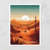 Sahara Desert Art Vintage Reise Illustration Postkarte (Vorderseite)