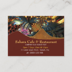 Sahara Hills Fraktal Art Business Cards Visitenkarte