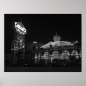 Sahara Las Vegas in Schwarz und Weiß Poster (Vorne)