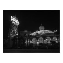 Sahara Las Vegas in Schwarz und Weiß