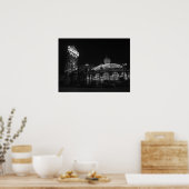 Sahara Las Vegas in Schwarz und Weiß Poster (Küche)