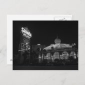 Sahara Las Vegas in Schwarz und Weiß Postkarte (Vorne/Hinten)