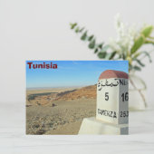 Sahara-Meilenstein, Tunesien-Karte (Stehend Vorderseite)