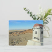 Sahara-Meilenstein, Tunesien-Karte (Stehend Vorderseite)