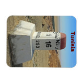 Sahara-Meilenstein, Tunesien Magnet (Horizontal)