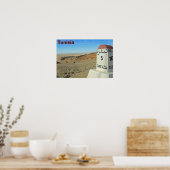 Sahara-Meilenstein, Tunesien Poster (Küche)