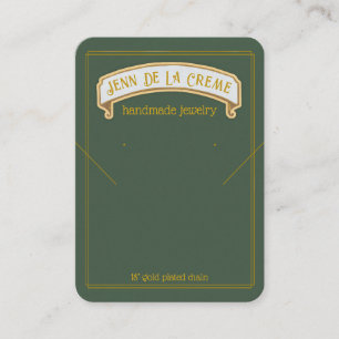 Sahara Nights Green Juwelier Display Telefonnummerkarte