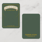 Sahara Nights Green Juwelier Display Telefonnummerkarte (Vorne/Hinten)