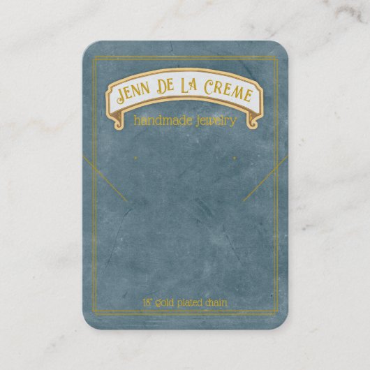 Sahara Nights Slate Watercolor Juwelier Display Telefonnummerkarte (Vorderseite)