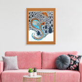 Sahara Pearls Stamm Exotic Peacock Leinwanddruck (Insitu (Wohnzimmer))