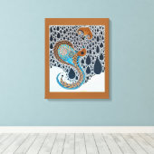 Sahara Pearls Stamm Exotic Peacock Leinwanddruck (Insitu (Holzboden))