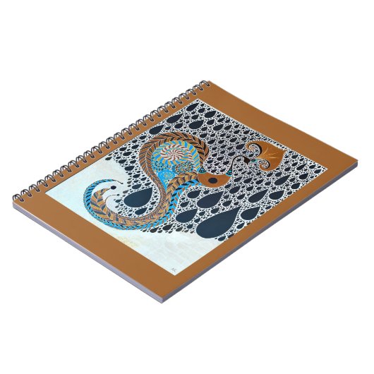 Sahara Pearls Stamm Exotic Peacock Notizblock (Linke Seite)