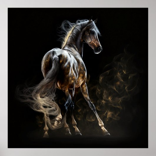 Sahara Pferd, Abstrakte Farben, Kunstdruckmauer Poster (Vorne)