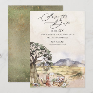 Sahara Savanna Picnic Save the Date Einladung