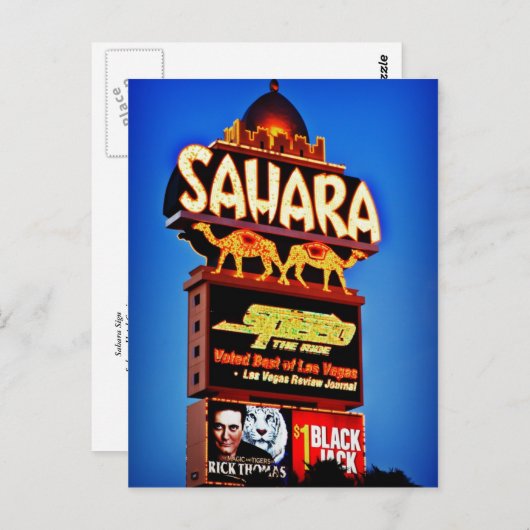 Sahara Sign Postkarte (Vorne/Hinten)