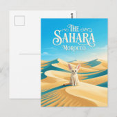 Sahara-Wüste Marokko Postkarte (Vorne/Hinten)
