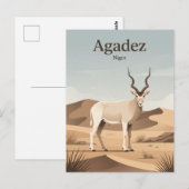 Sahara-Wüste, Niger Postkarte (Vorne/Hinten)
