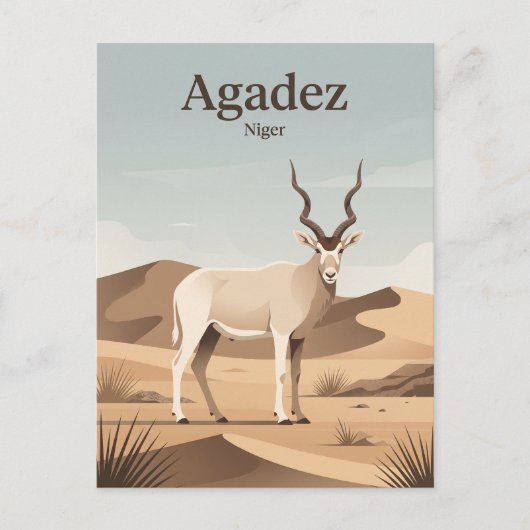 Sahara-Wüste, Niger Postkarte (Vorderseite)
