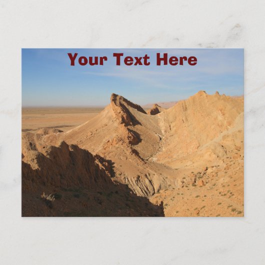 Sahara Wüste, Tunesien, anpassbare Postkarte (Vorderseite)