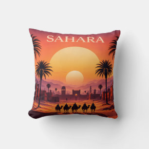 Sahara-Wüsten-Sonnenuntergangs-Kissen Kissen