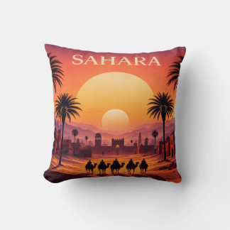 Sahara-Wüsten-Sonnenuntergangs-Kissen Kissen