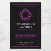 Sahasrara Crown Chakra Candle Label Lebensmitteletikett (Einzelnes Label)