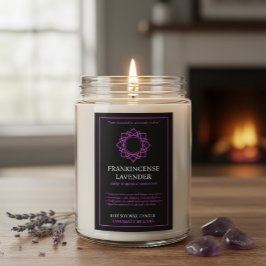 Sahasrara Crown Chakra Candle Label Lebensmitteletikett