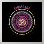Sahasrara Lila Crown Chakra Poster (Vorne)