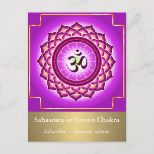 Sahasrara oder Crown Chakra Postcard Postkarte
