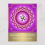 Sahasrara oder Crown Chakra Postcard Postkarte (Vorderseite)