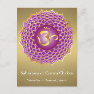 Sahasrara oder Crown Chakra Postcard Postkarte