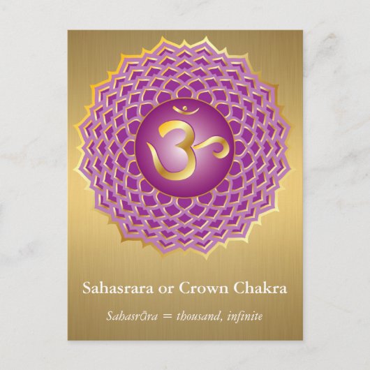 Sahasrara oder Crown Chakra Postcard Postkarte (Vorderseite)