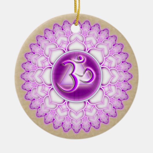 Sahasrara oder Krone der 7. Chakra Keramik Ornament (Vorne)