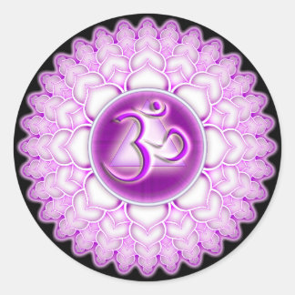 Sahasrara oder Krone der 7. Chakra Runder Aufkleber
