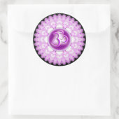 Sahasrara oder Krone der 7. Chakra Runder Aufkleber (Tasche)