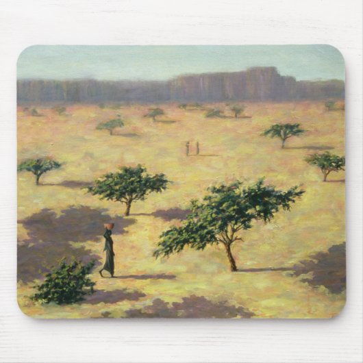 Sahelian Landschaft Mali 1991 Mousepad (Vorne)