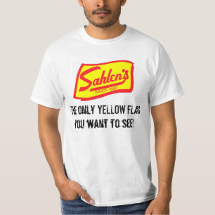 Sahlen gelbe Flaggen-Shirt T-Shirt