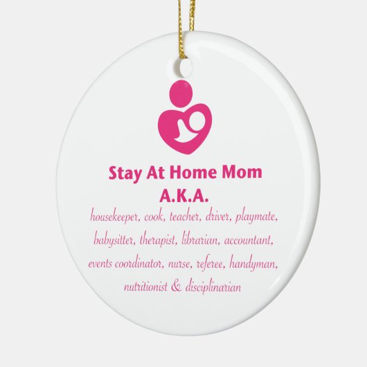 SAHM Herz Keramik Ornament (Links)