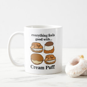 Sahne-Puff-Essen-Dessert  Kaffeetasse