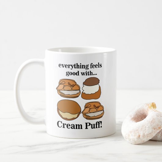 Sahne-Puff-Essen-Dessert Kaffeetasse (Mit Donut)