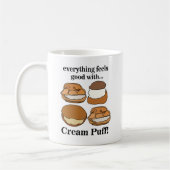 Sahne-Puff-Essen-Dessert Kaffeetasse (Links)