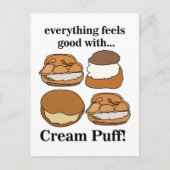 Sahne-Puff-Essens-Dessert  Postkarte (Vorderseite)