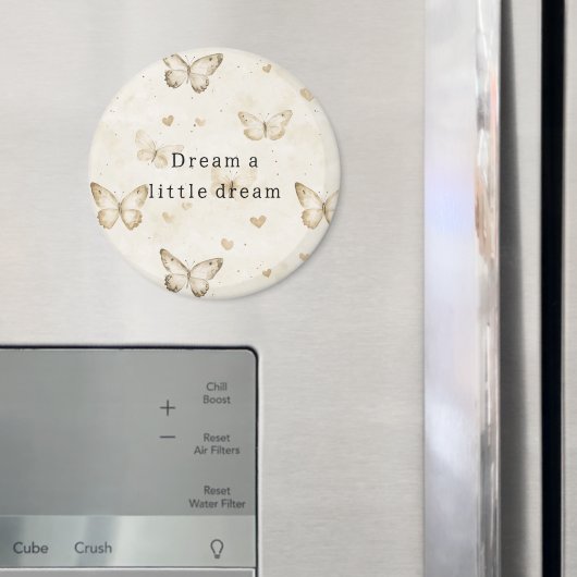 Sahne Schmetterlinge Herzen Traum  Magnet (In Situ (Kühlschrank))