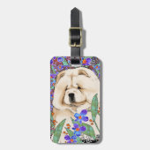 SAHNEbatikchow-chow Gepäckanhänger (Vorderseite vertikal)