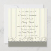 Sahneblumenbrautmittagessen-Einladungs-Karten Einladung (Rückseite)