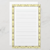 Sahneblumenmuster Briefpapier (Vorne/Hinten)